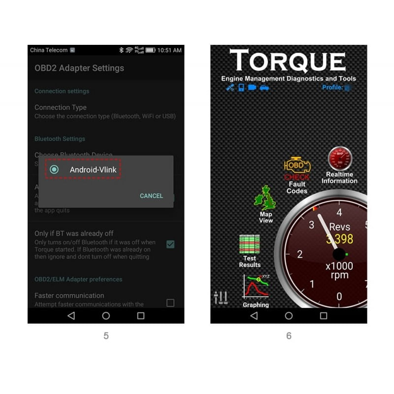 Diagnoza Auto Techstar® Vgate iCar Pro, Bluetooth 4.0, Android si iOS, MultiMarca, OBD 2 - 1 | YEO