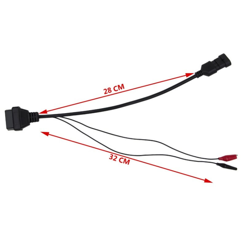 Cablu Adaptor Auto Techstar®, OBD2 in Fiat 3pin, Alfa, Lancia - 1 | YEO