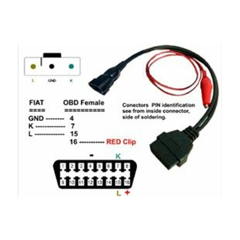 Cablu Adaptor Auto Techstar®, OBD2 in Fiat 3pin, Alfa, Lancia - 4 | YEO