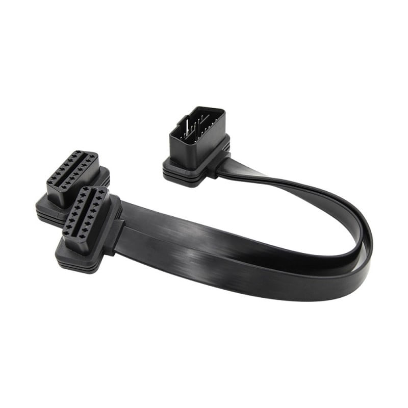 Prelungitor Cablu Techstar®, Adaptor Auto 2 in 1 la OBD2 16 Pin, 30cm