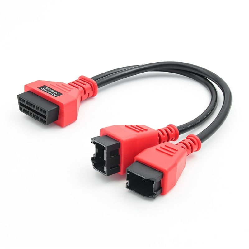 Cablu Adaptor De Diagnosticare Techstar® OBD2 Cu 12 Pini La 8 Pini Pentru Chrysler, Negru/Rosu - imagine 6