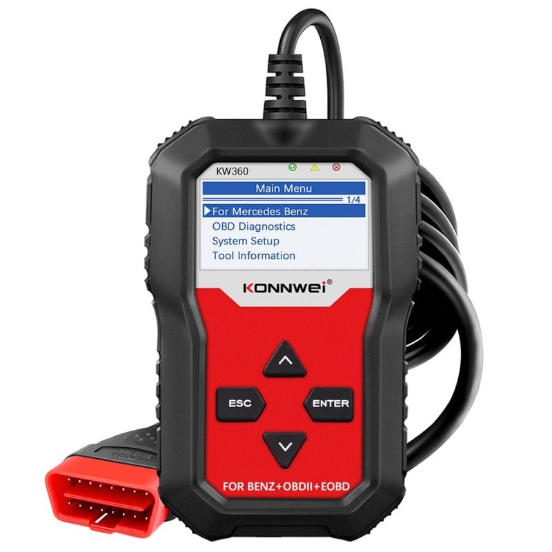 Diagnoza Dedicata, KONNWEI KW360, Pentru Mercedes Benz, Citire si Stergere Erori Dedicate, Programare Baterie, Interval - 1 | YEO