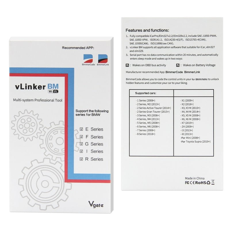 Diagnoza Vgate VLinker BM WiFi, BMW, BimmerCode, Resetari, Live Data, Regenerare DPF, Control Flaps, ASD, Programare - 3 | YEO
