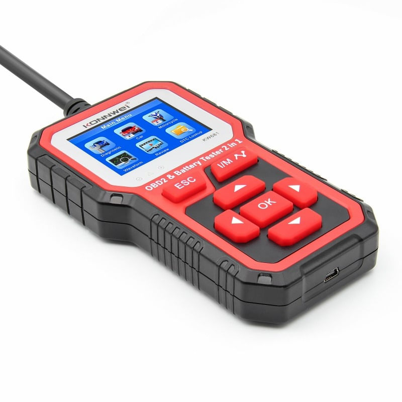 Diagnoza si Tester Baterie Auto 2in1 Konnwei KW681, 6V si 12V, Bluetooth 5.0 Testare Tensiune, Pornire la Rece - 1 | YEO
