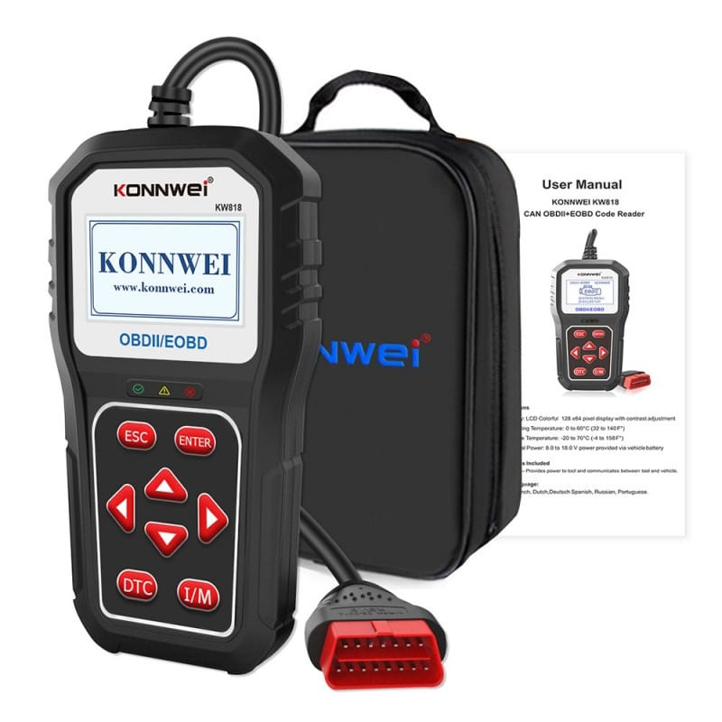 Instrument de scanare si diagnosticare auto, KONNWEI KW818, OBD2/EOBD, Display 2.8 inch, citirea si stergerea codurilor - 4 | YEO