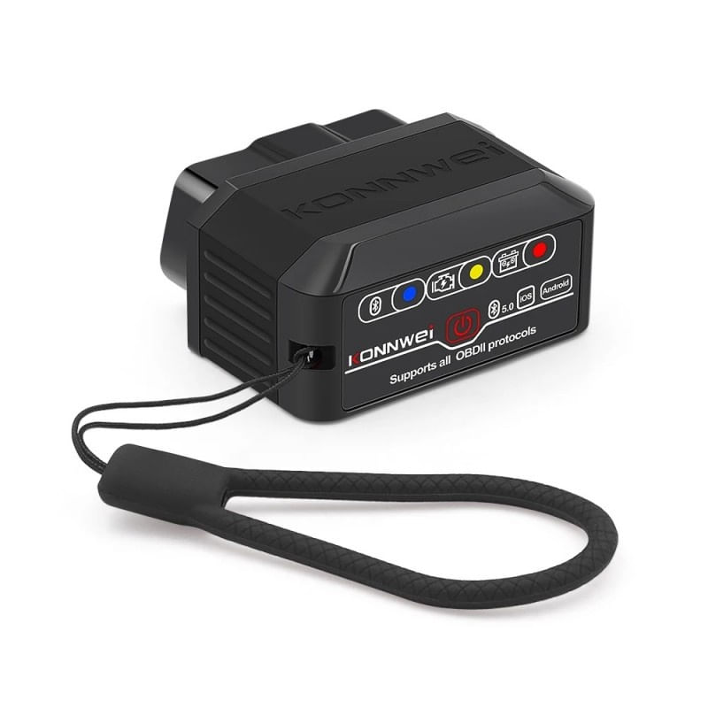 Diagnoza Auto OBD2 KONNWEI KW906, Bluetooth 5.0, Buton ON-OFF, Compatibil Android IOS, ELM 327 OBDII, Negru - 2 | YEO