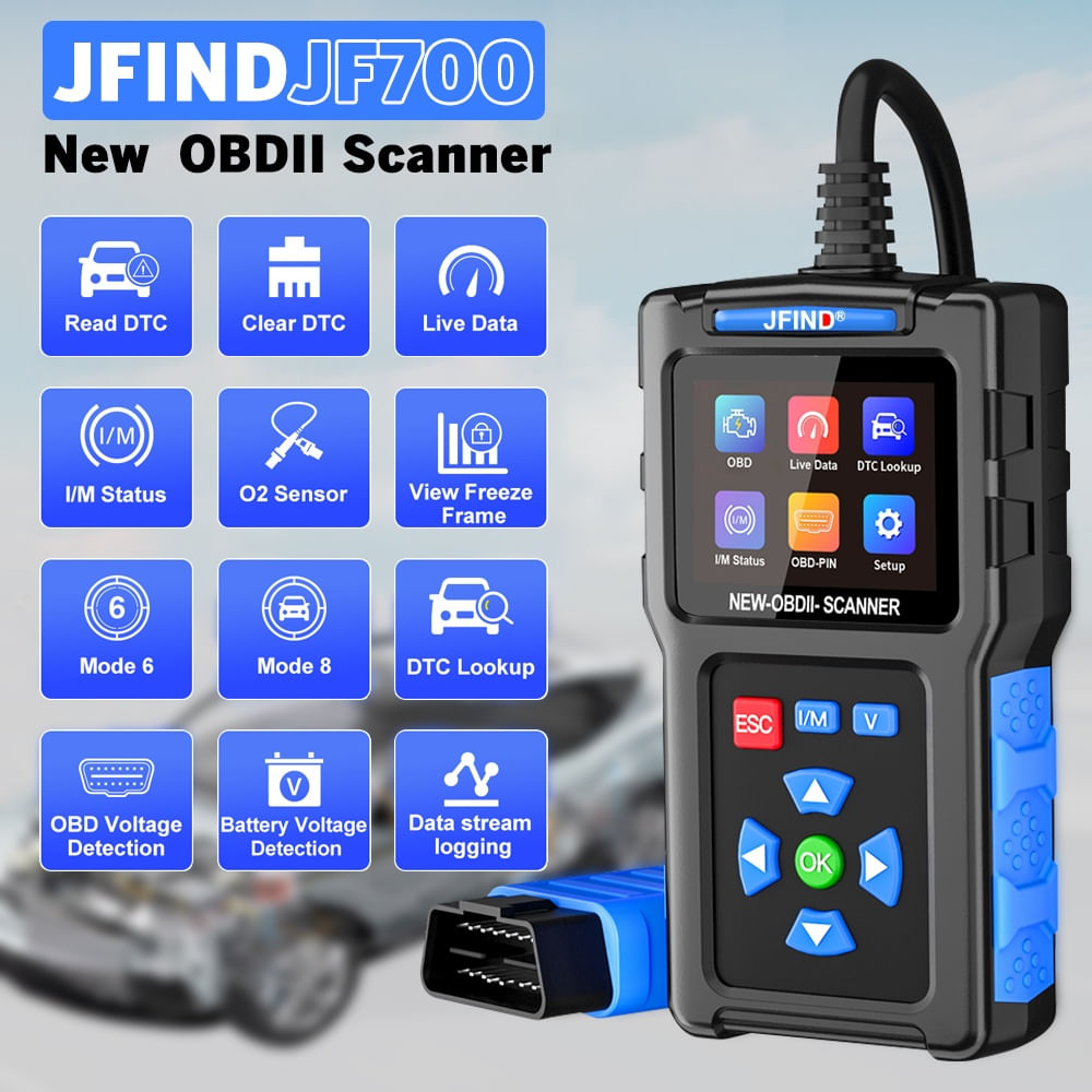 Scanner OBD2 Universal JFIND JF700, Cititor de Coduri de Eroare ale Motorului, Instrument de Diagnosticare CAN pentru