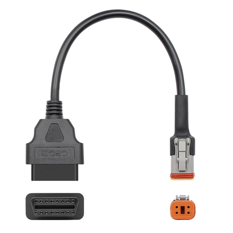 Cablu Adaptor De Diagnosticare Techstar® OBD2 Cu 4 Pini La 16 Pini Pentru Motociclete Harley Davidson