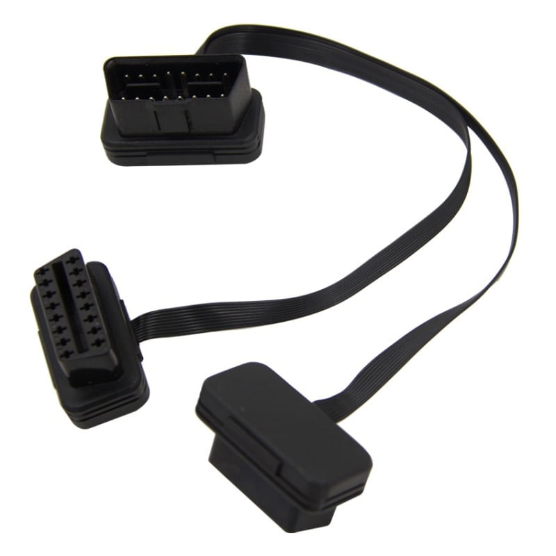 Prelungitor Cablu Techstar®, Adaptor Auto 2 in 1 la OBD2 16 Pin, 30cm