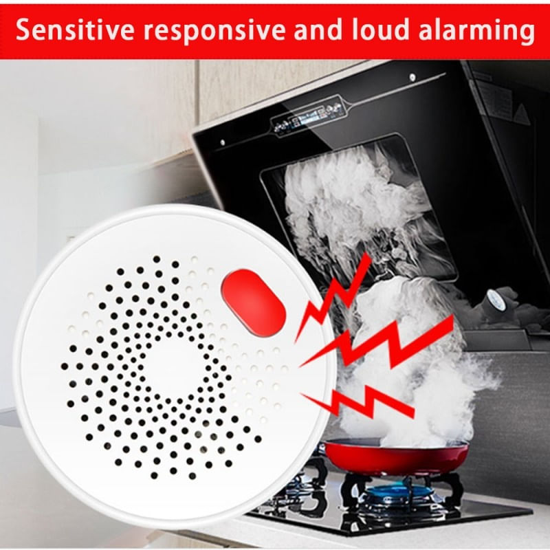 Detector de scurgeri de gaz inteligent Techstar®, Wi-Fi, Notificari in Aplicatiile Tuya si SmartLife, Alarma inclusa