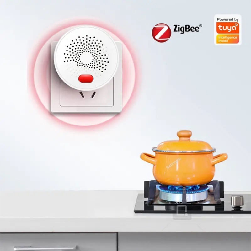 Detector de scurgeri de gaz inteligent Techstar®, Wi-Fi, Notificari in Aplicatiile Tuya si SmartLife, Alarma inclusa - 4 | YEO