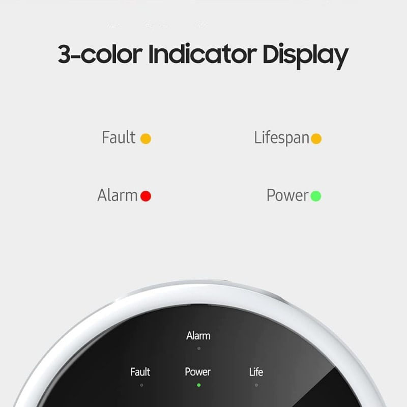 Detector de scurgeri de gaz si alarma de incendiu Techstar®, Wi-Fi, 200mA, Afisaj LCD, Control APP Smart Life - 3 | YEO