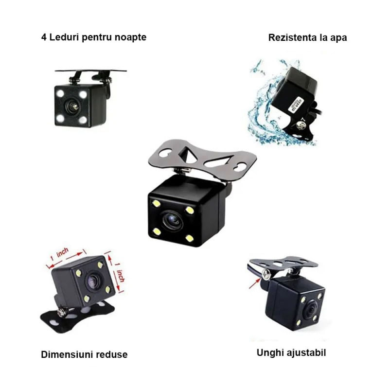 Camera auto pentru marsarier Techstar®, 4 LED-uri, mod nocturn, protectie la apa, praf si socuri, unghi de vizualizare - 4 | YEO