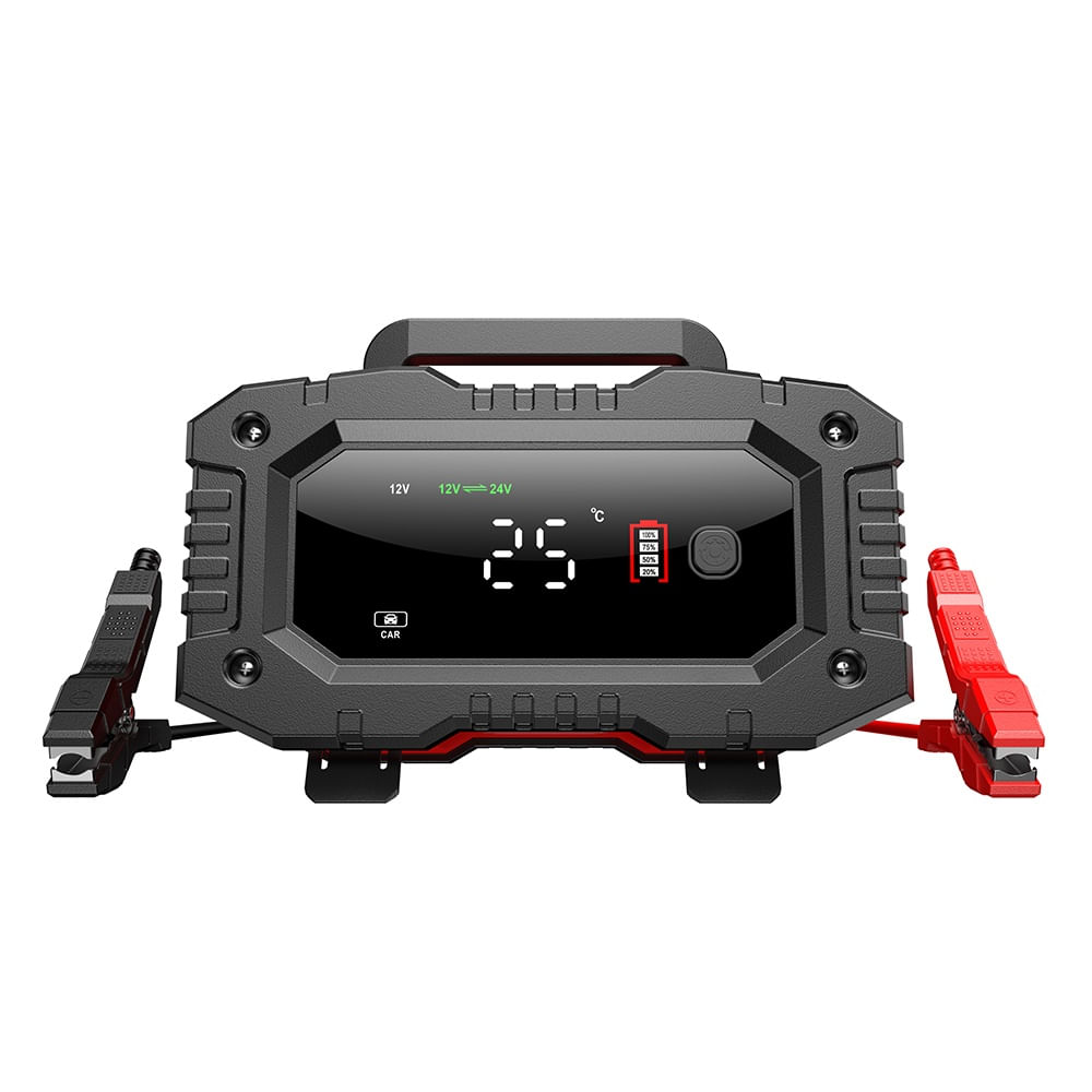 Redresor Auto Digital Foxsur FPT-200, Incarcator Automat 12V/24V 20A pentru Baterii 6Ah-300Ah, Ecran LCD - 2 | YEO