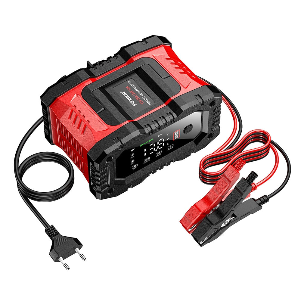 Redresor Auto Digital Foxsur FPT-200, Incarcator Automat 12V/24V 20A pentru Baterii 6Ah-300Ah, Ecran LCD - 4 | YEO
