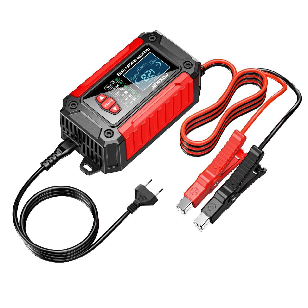 Incarcator si Tester Baterie FOXSUR FTC-1206 2-in-1, 12V/6A – Redresor Inteligent pentru Baterii Auto si Moto - 4 | YEO