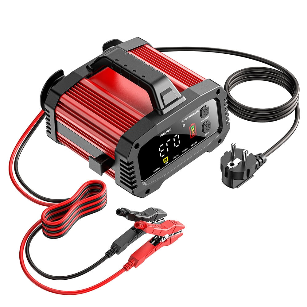 Redresor Incarcator Inteligent Baterii Auto Foxsur® FPT-250, compatibil AGM, GEL, EFB, LifFePO4, 25A, 12V/24V potrivit - imagine 5