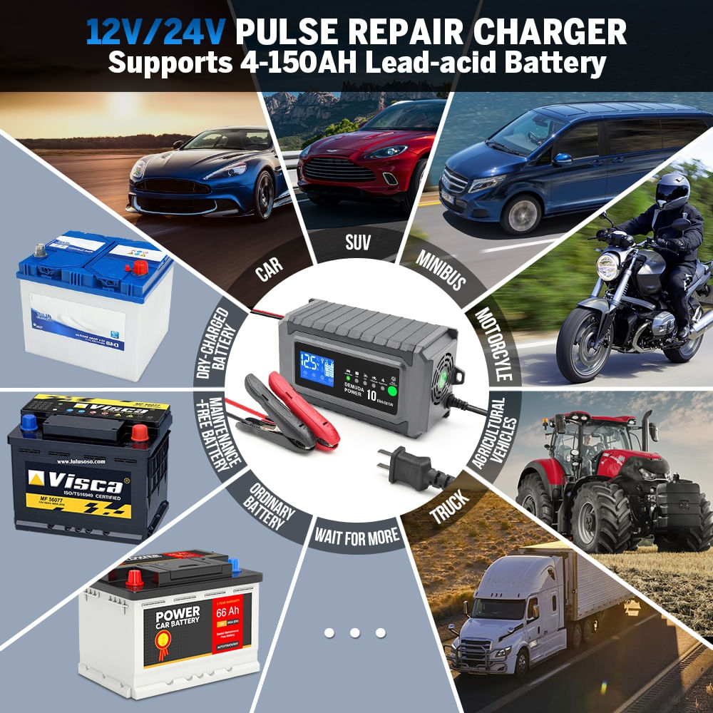 Redresor Inteligent Demuda Power DC10 - Incarcare Rapida pentru Baterii Auto si Moto 12/24V, 10.5A - 1 | YEO