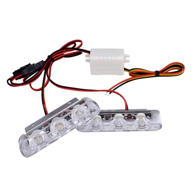 Set 2 Bucati 3 Leduri 6W Lumini Avertizare, Stroboscop Pentru Autoturisme si Motociclete - 3 | YEO