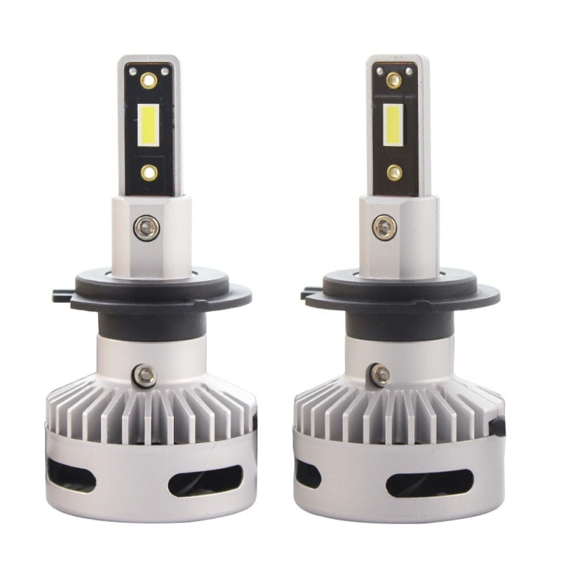 Set 2 LED-uri Auto Techstar® X7, H7, 60w, 6000 Lumeni, 6500K, AUTO, 12-24 Volti, CSP, Canbus, Miez Cupru, Radiator - 2 | YEO