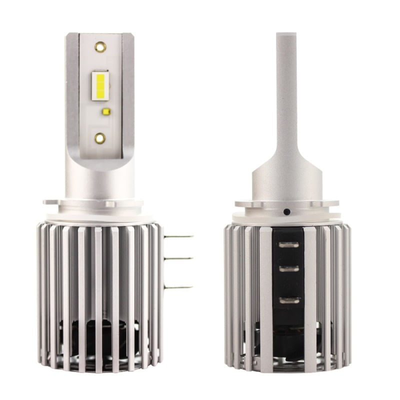 Set 2 LED-uri Auto Techstar® X9, H15, CSP si ZES 40w, 4000 Lumeni, 6500K, AUTO, 12-24 Volti, EPISTAR, Canbus, Radiator