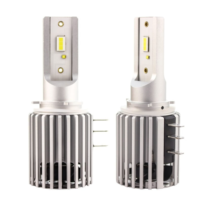 Set 2 LED-uri Auto Techstar® X9, H15, CSP si ZES 40w, 4000 Lumeni, 6500K, AUTO, 12-24 Volti, EPISTAR, Canbus, Radiator - 1 | YEO