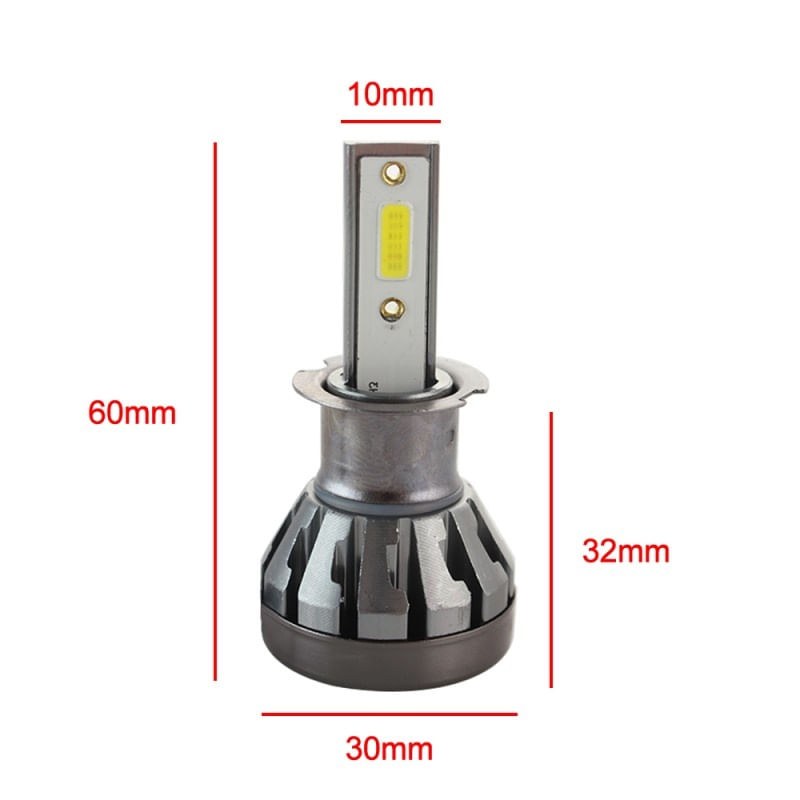 Set 2 LED-uri Auto Techstar® C6S, H3, 30w, 6500 Lumeni, 6500K, AUTO, 12-24 Volti, DOB - 2 | YEO