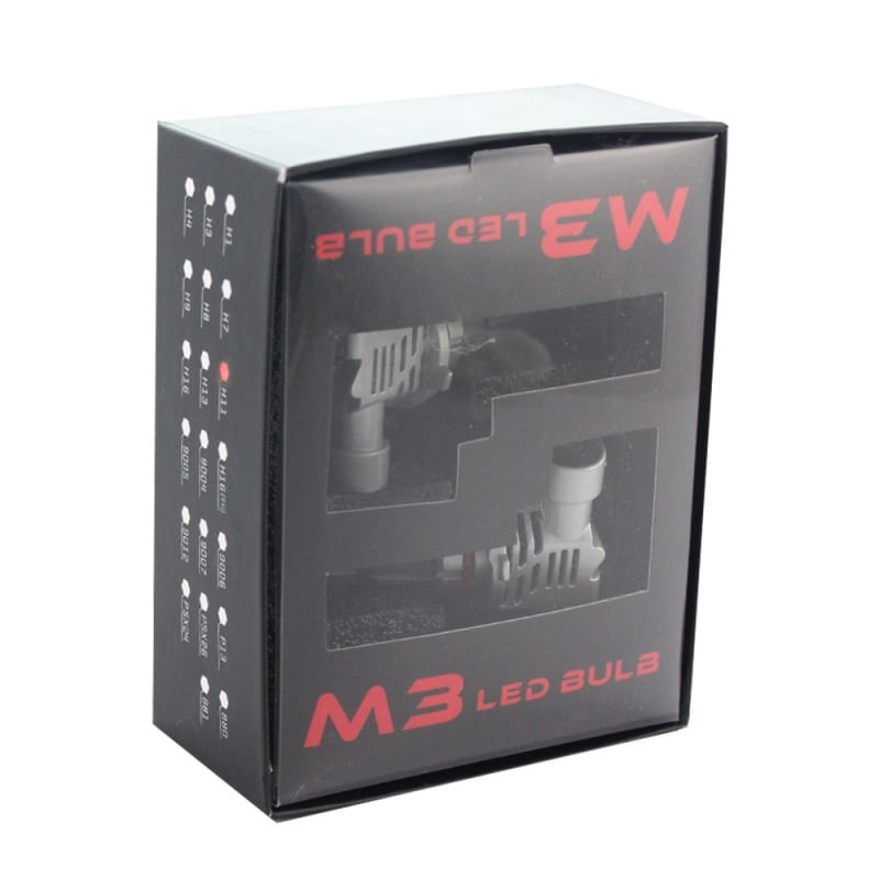 Set 2 LED-uri Auto Techstar® M3, 9005, 40w, 8000 Lumeni, 6500K, AUTO, 12-24 Volti, ZES, Canbus, Miez Cupru, Radiator - 1 | YEO