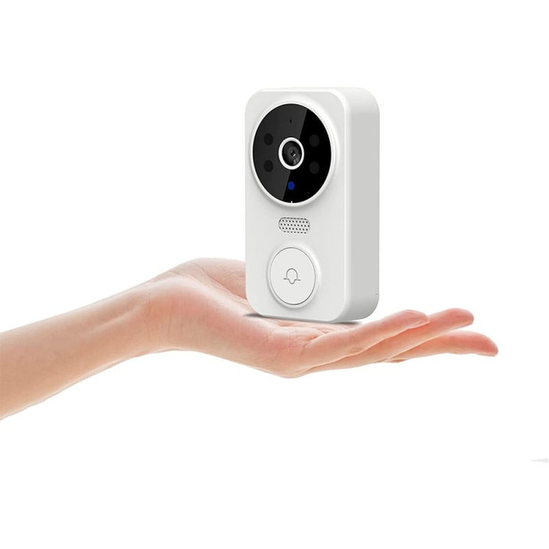 Sonerie inteligenta Techstar® M8 Tuya, 1080P, 2.4G WIFI , 800 mAh, DC5V/2A, Vizibilitate nocturna, IP 65, Alb