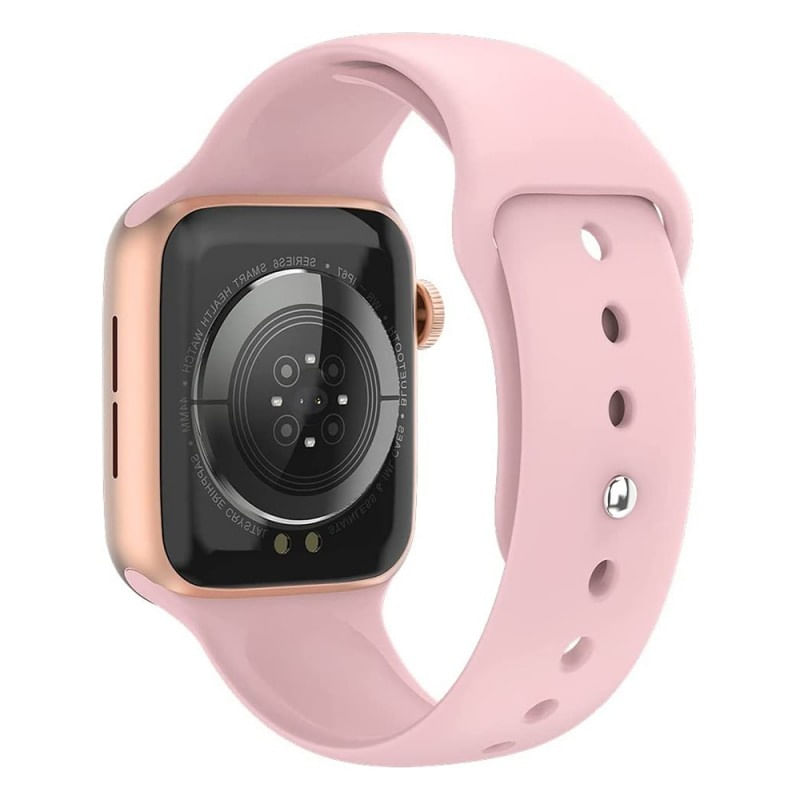 Ceas Smartwatch Techstar® T55, 1.3 Inch IPS, Monitorizare Cardiaca, Tensiune, Sedentarism, Bluetooth 5.0, 2 Curele, Roz - imagine 2