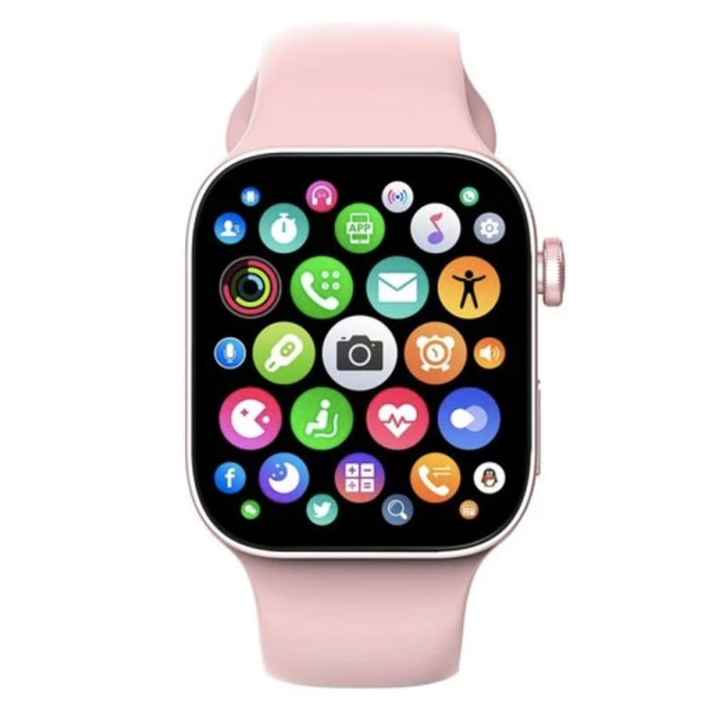 Ceas Smartwatch Techstar® T55, 1.3 Inch IPS, Monitorizare Cardiaca, Tensiune, Sedentarism, Bluetooth 5.0, 2 Curele, Roz - imagine 5