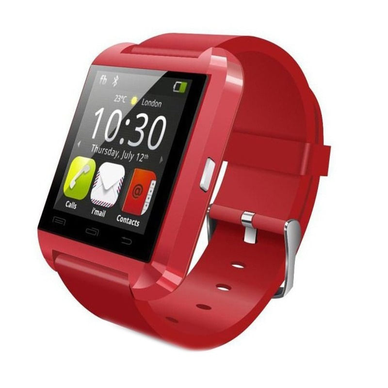 Smartwatch Techstar® U8+, Bluetooth, Ecran LCD 1.44inch, Conectare Telefon, Pedometru, Rosu - 2 | YEO