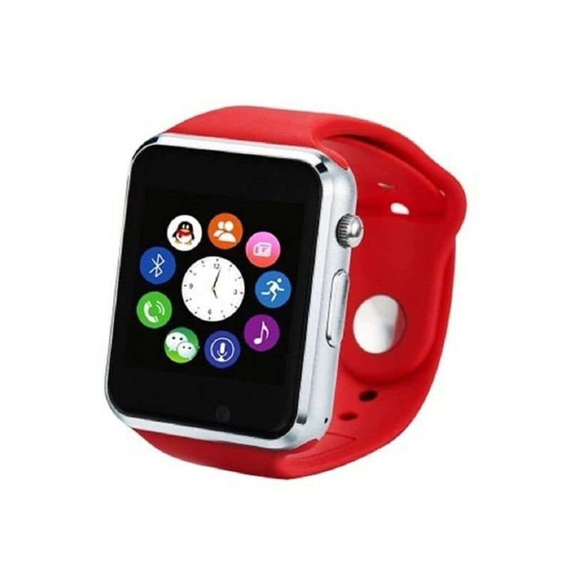 Ceas Smartwatch Techstar® A1, Camera Foto, Ecran 1.54inch, Bluetooth, Compatibil SIM si MicroSD, Apelare, Rosu - 4 | YEO