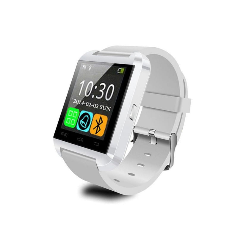 Smartwatch Techstar® U8+, Bluetooth, Ecran LCD 1.44inch, Conectare Telefon, Pedometru, Alb - 1 | YEO