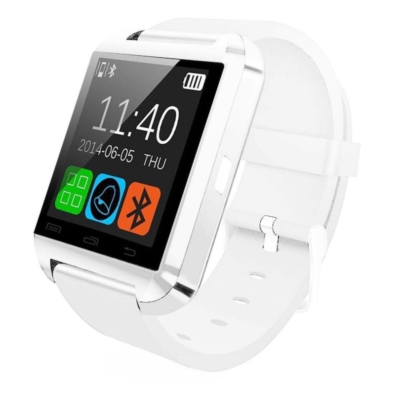 Smartwatch Techstar® U8+, Bluetooth, Ecran LCD 1.44inch, Conectare Telefon, Pedometru, Alb - 2 | YEO