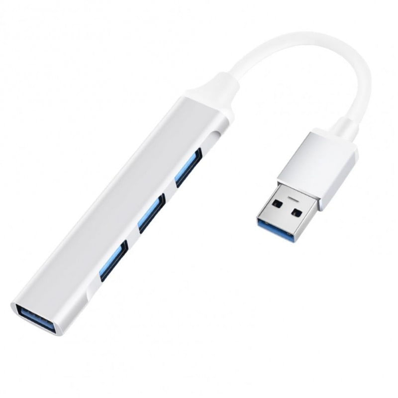 USB HUB Techstar® Diviso, USB 3.0 la 4 x USB 3.0, Aluminium, Compact, Usor, Plug&Play, Argintiu - 1 | YEO