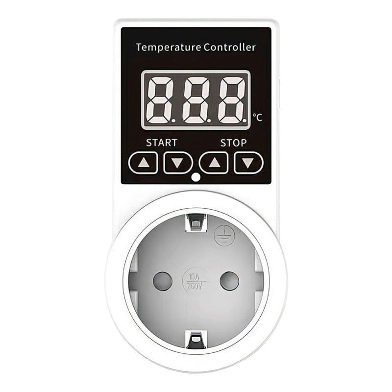 Priza Programabila Techstar® , Digital Timer, 240V, 10A, Timp/Temperatura, Termostat, Senzor Temperatura, Pentru sera