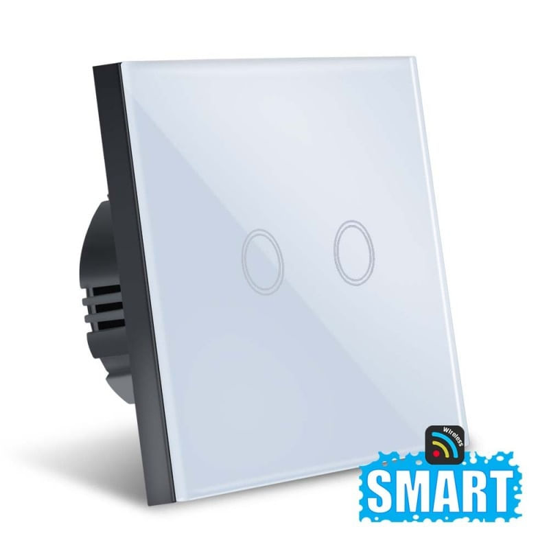 Intrerupator Smart Touch Techstar®, Wireless 2.4GHz, Sticla Securizata, Design Modern, Iluminare LED, 2 Faze - 4 | YEO