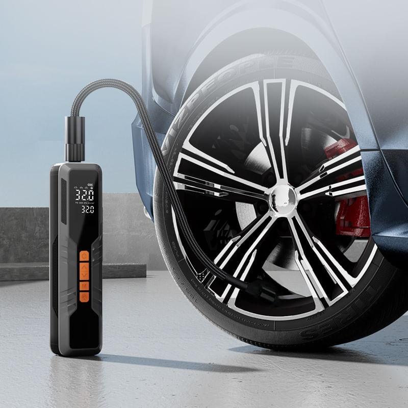 Compresor auto portabil Techstar LW-8018 cu afisaj digital LCD si lanterna LED, presiune maxima 10.3 bar (150 PSI) - 1 | YEO
