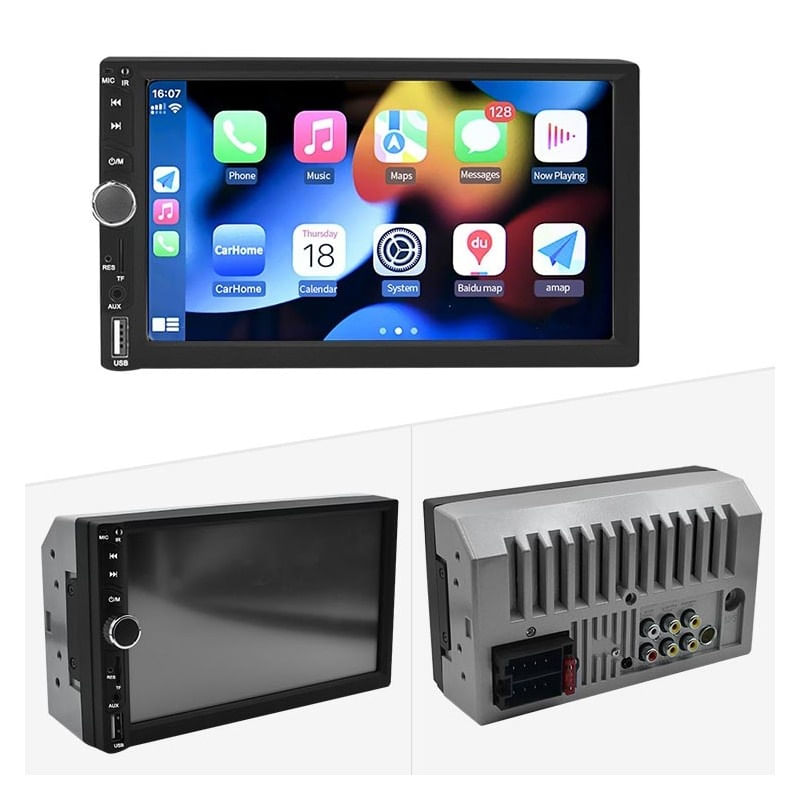 MP5 Player Techstar® 7028, 2DIN, Ecran HD Touch 7 inch, Camera Marsarier, Comenzi volan, MirrorLink, Bluetooth 4.2 - 2 | YEO