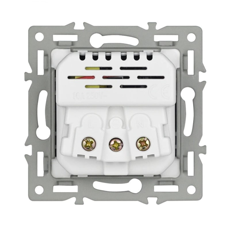 Priza de Perete cu 2 Porturi USB Techstar® TS-PC, 110-250V, 16A, Ignifuga, 86x86mm, Gri