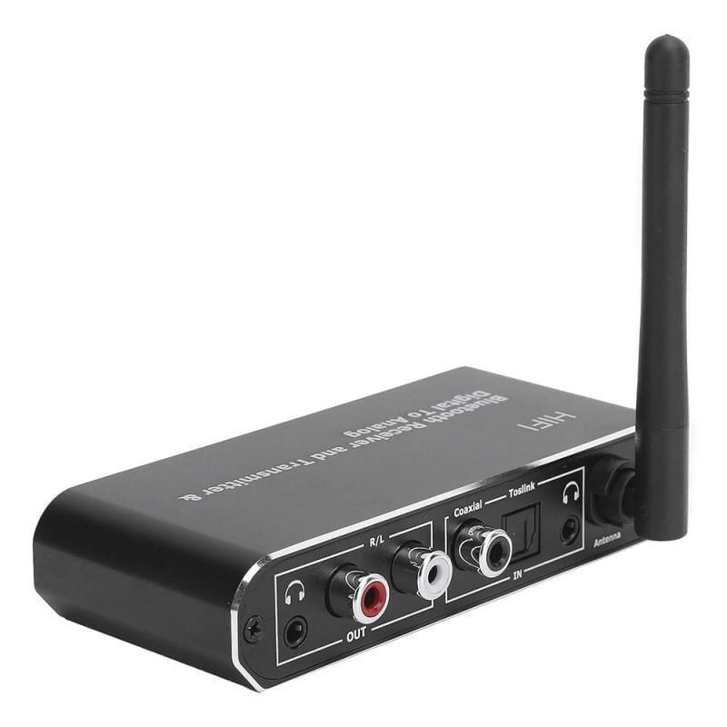 Convertor Audio Digital la Analog Techstar® OT15, Compatibil Bluetooth 5.0, DC 5V, AUX 3.5 mm, Cablu audio optic, RCA - 2 | YEO