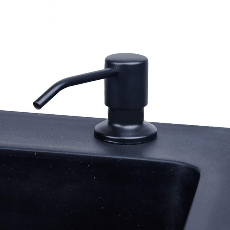 Dozator Incorporabil Negru, Pentru Chiuveta, Sapun, Detergent, 300ml