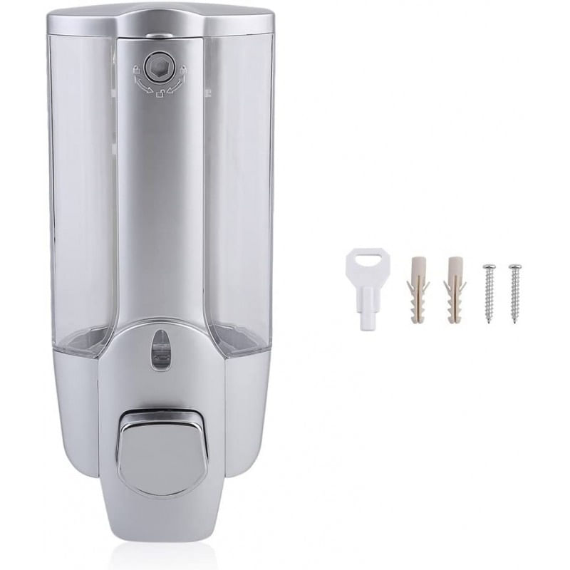 Dozator De Sapun, Argintiu, Montaj Perete, 350ml - 4 | YEO