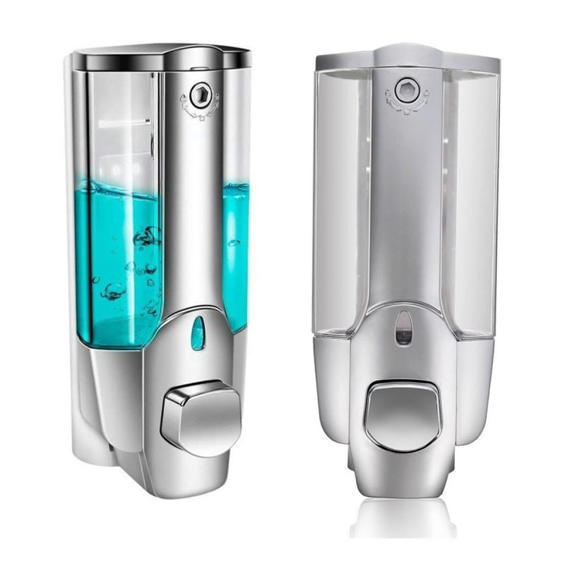 Dozator De Sapun, Argintiu, Montaj Perete, 350ml