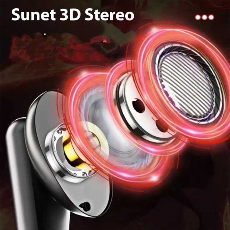 Casti Bluetooth pentru Gaming Techstar® K98, Bluetooth 5.0, Microfon, Control prin atingere, Indicator LED, Rezistente - 3 | YEO