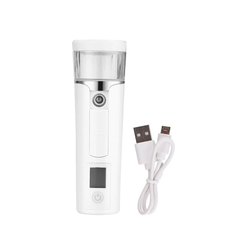 Umidificator Techstar® Hidratare Ten, Pulverizare Abur Rece, Rezervor 40ML, Display LCD, Reincarcabil, USB, 1200mAh - 4 | YEO
