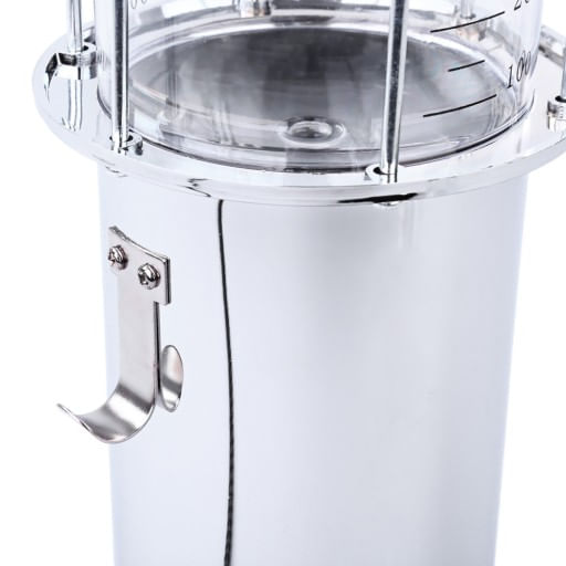 Dozator de bauturi in forma de pompa benzinarie, ideal pentru suc sau bere, 950 ml, 48 cm, argintiu