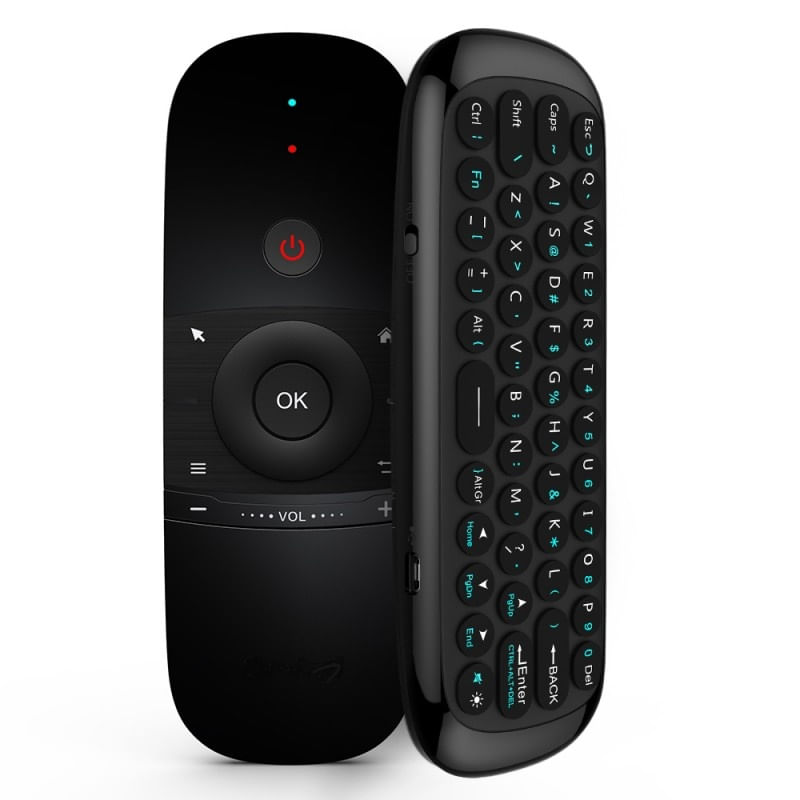 Telecomanda 4in1 Airmouse Techstar® W1, Wireless, Telecomanda, Tastatura, Controler, Mouse. Ideala pentru SmartTV, PC
