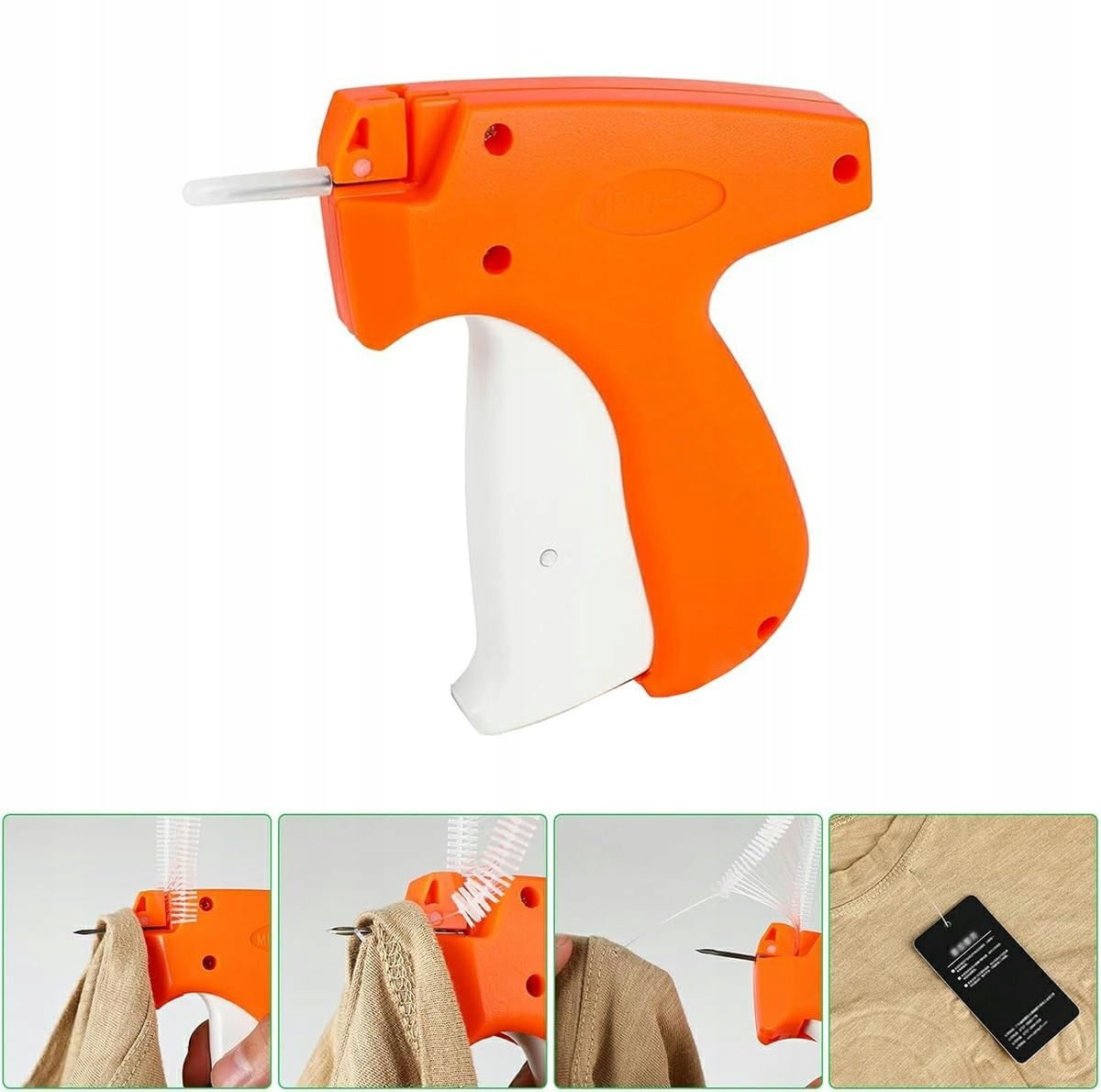 Set pistol de agatat etichete cu 5000 buc agatatori, plastic si otel, portocaliu/alb